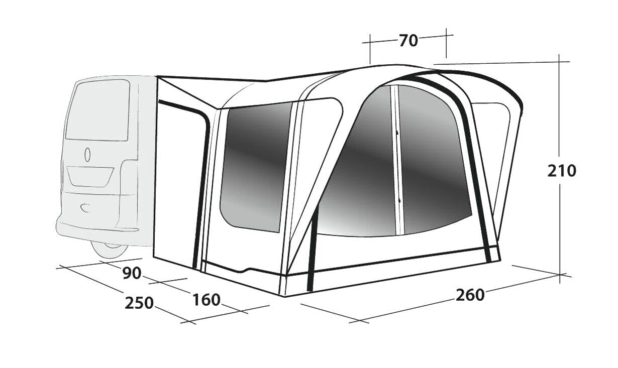 Outwell Newburg 160 Air Drive Away Awning 7 Outwell Newburg 160 Air Drive Away Awning - Image 5