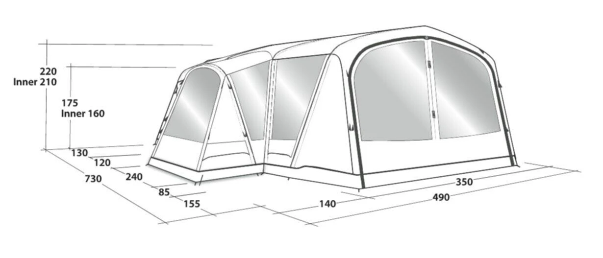 Outwell Mountain Lake 5ATC Tent (2022) 5 Outwell Mountain Lake 5ATC Tent (2022) - Image 3
