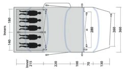 Outwell Jacksondale 5PA Tent (2022) 22 Outwell Jacksondale 5PA Tent (2022) -Outwell Shop 111269 jacksondale 5pa drawing floorplan3