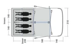 Outwell Springville 4SA Tent (2023) -Outwell Shop 111275 springville 4sa drawing floorplan3