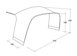 Outwell Lounge Tent Connector L (2023) -Outwell Shop 111341 lounge tent connector l drawing perspective2