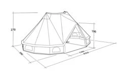 Outwell Robens Klondike Twin Tipi Tent (2023) 20 Outwell Robens Klondike Twin Tipi Tent (2023) -Outwell Shop 130359 klondike twin drawing perspective2