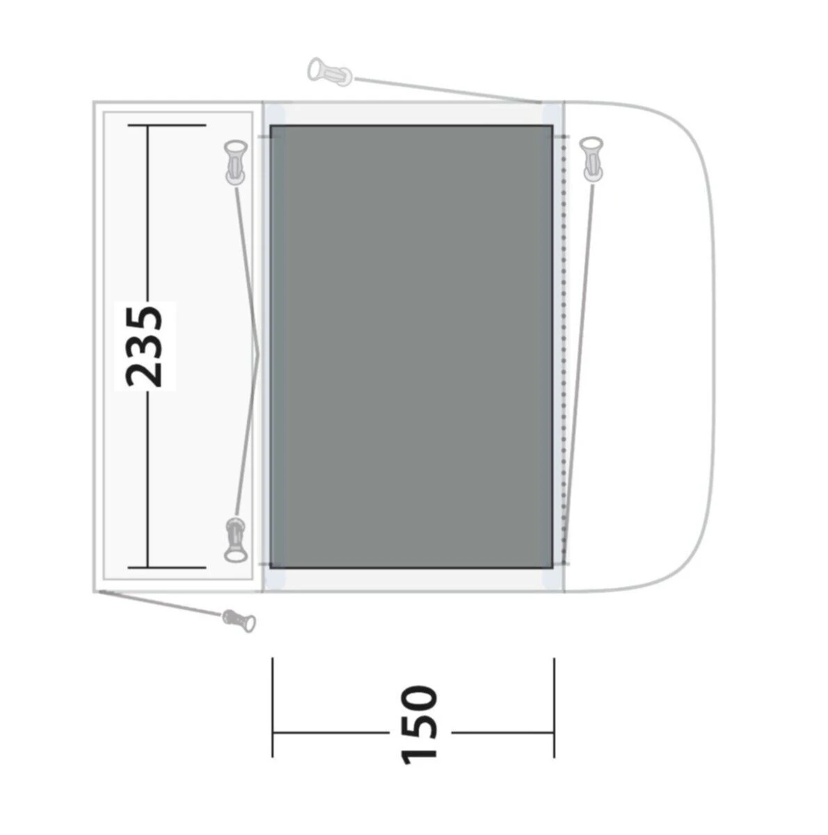 Outwell Newburg 160 Flat Woven Carpet 6 Outwell Newburg 160 Flat Woven Carpet - Image 4